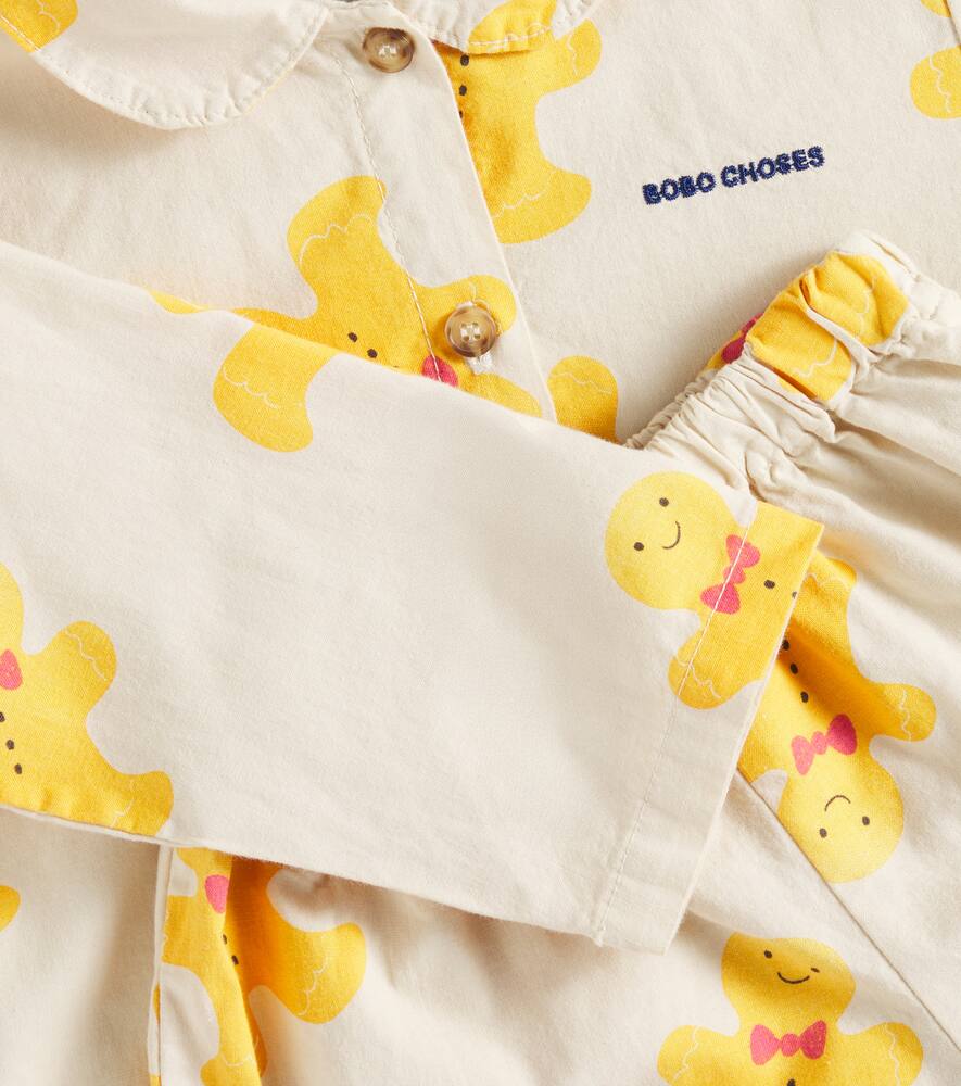 Bobo Choses Baby Bedruckter Pyjama Aus Baumwolle In Weiss
