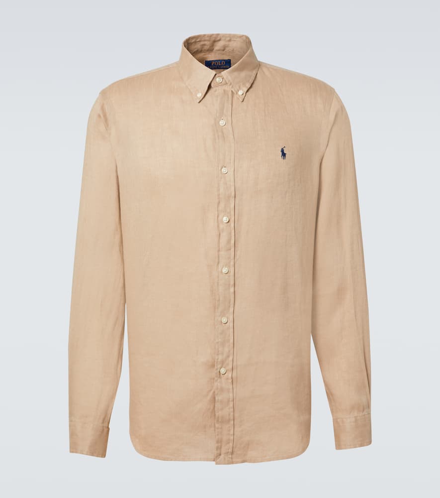 Polo Ralph Lauren Hemd Mit Polo Pony-stickerei In Beige