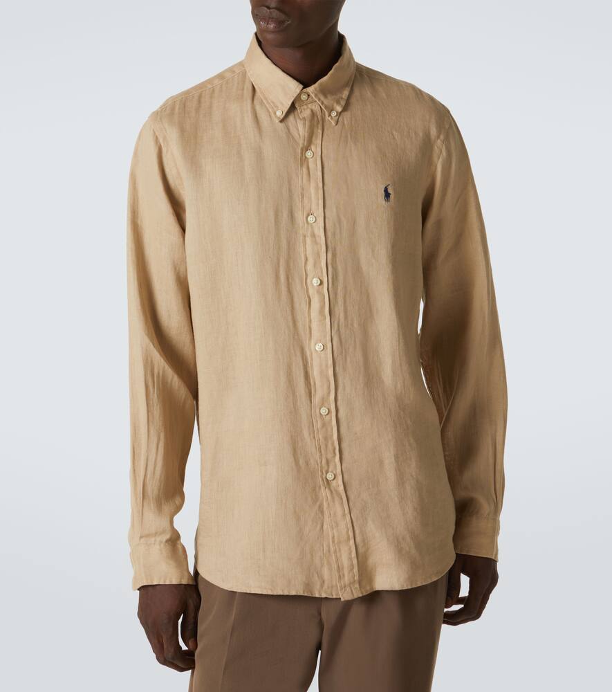 Polo Ralph Lauren Hemd Mit Polo Pony-stickerei In Beige