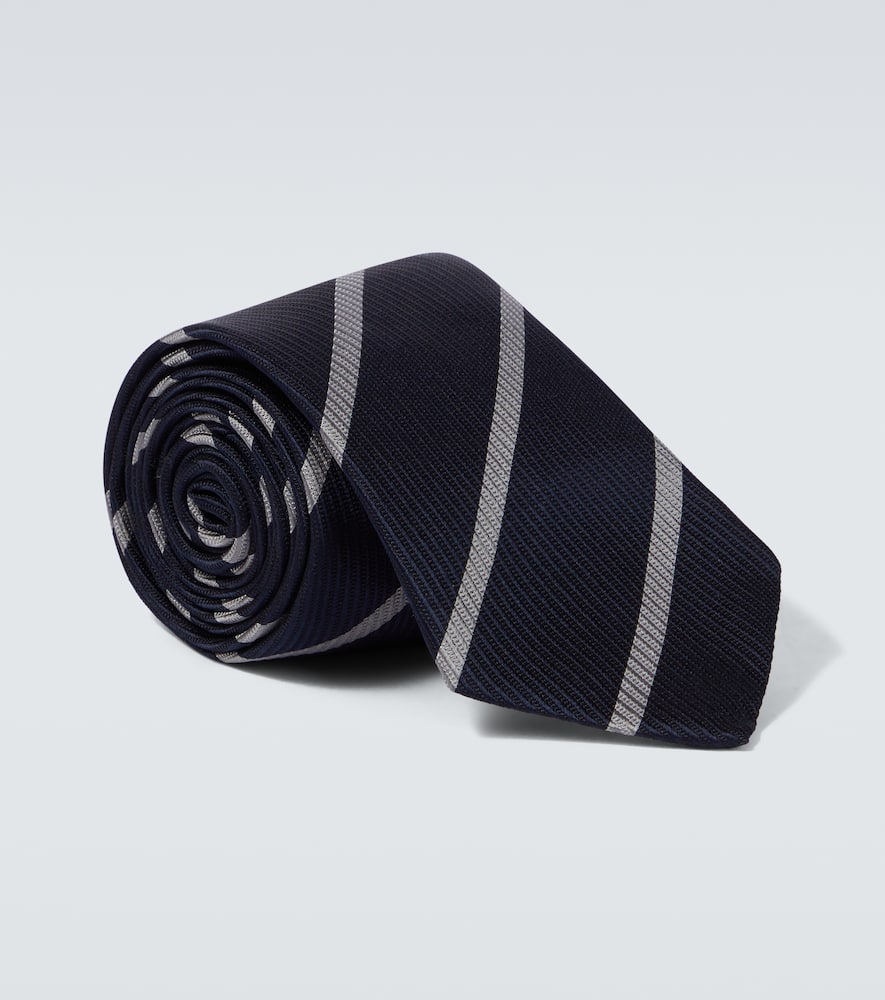 Striped silk tie