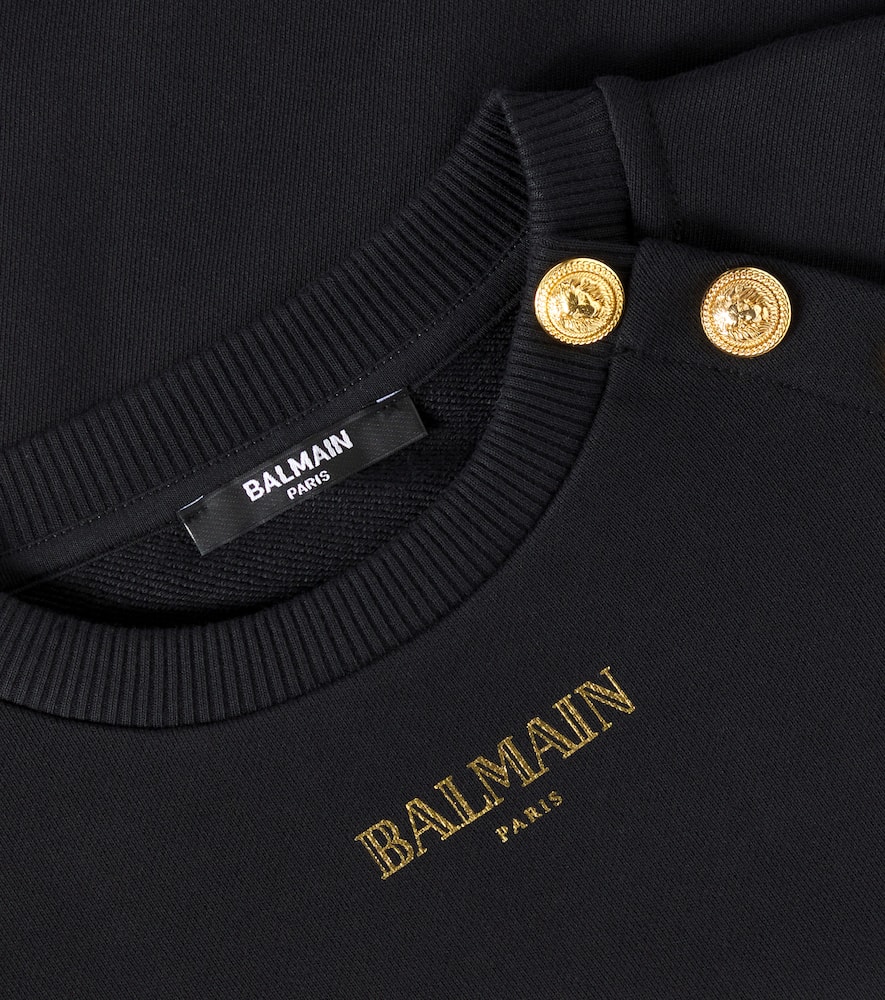 BALMAIN PRINTED COTTON SWEATSHIRT