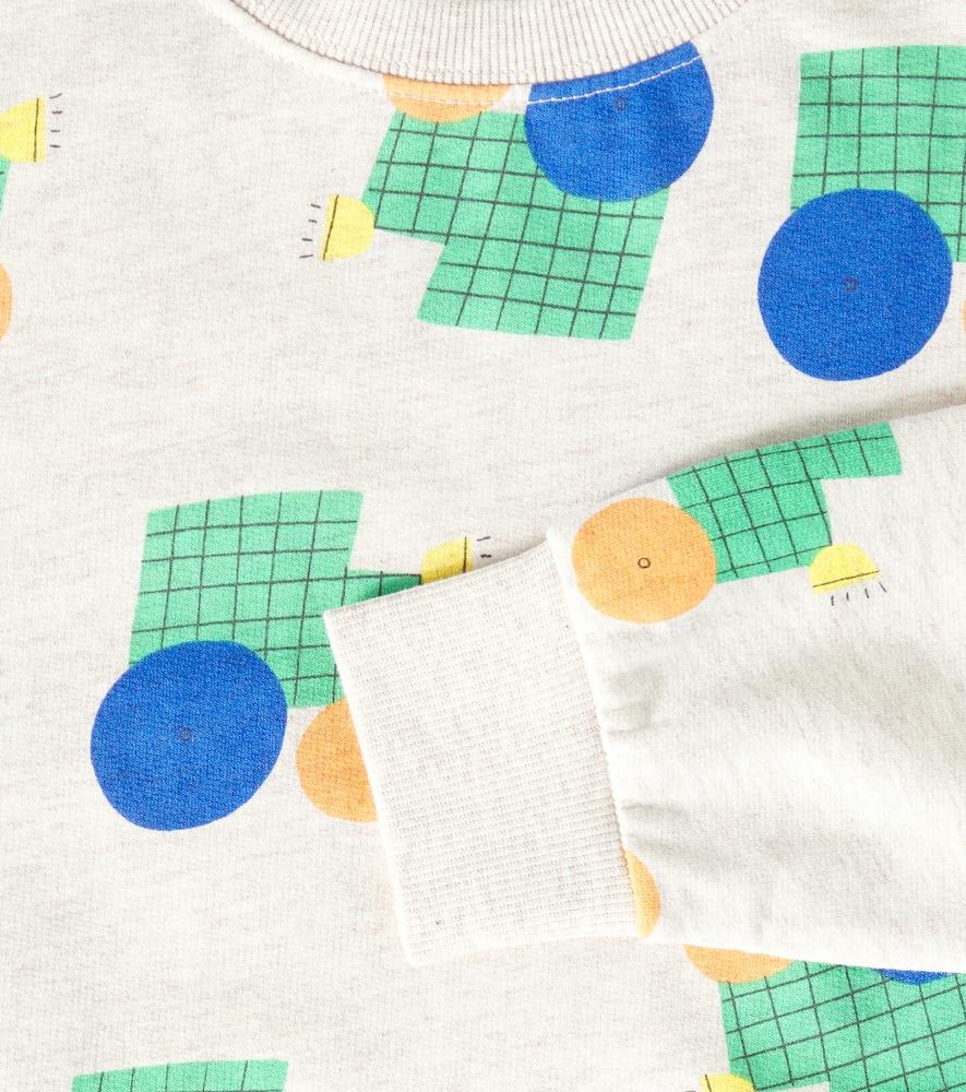 Jellymallow Tractor Cotton Sweatshirt In Neutrals