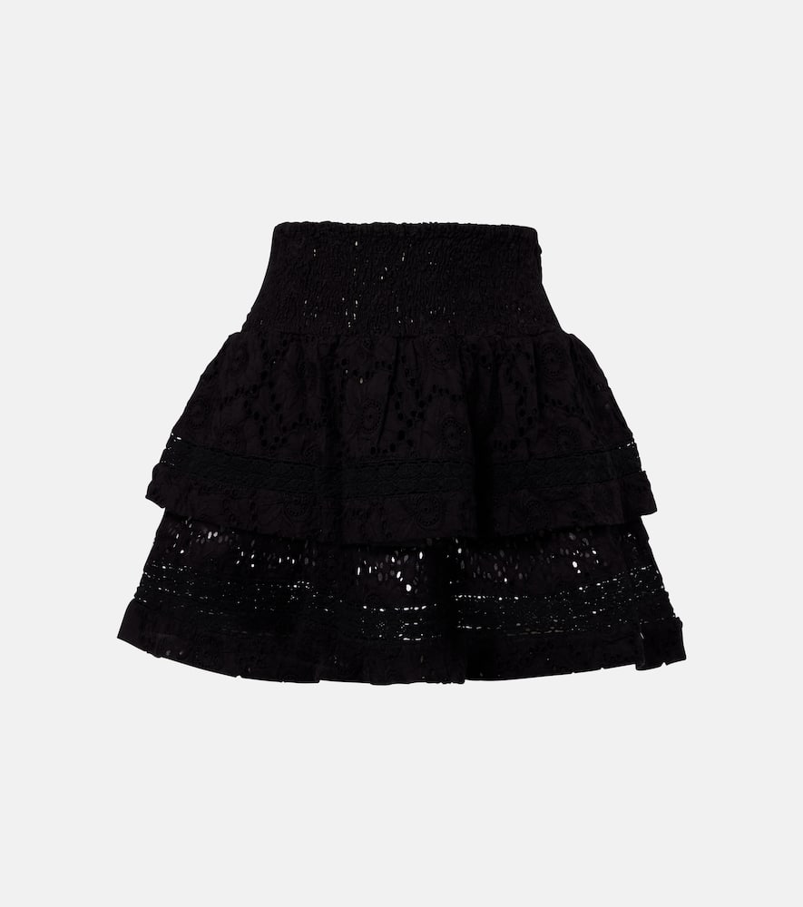 Riri cotton broderie miniskirt