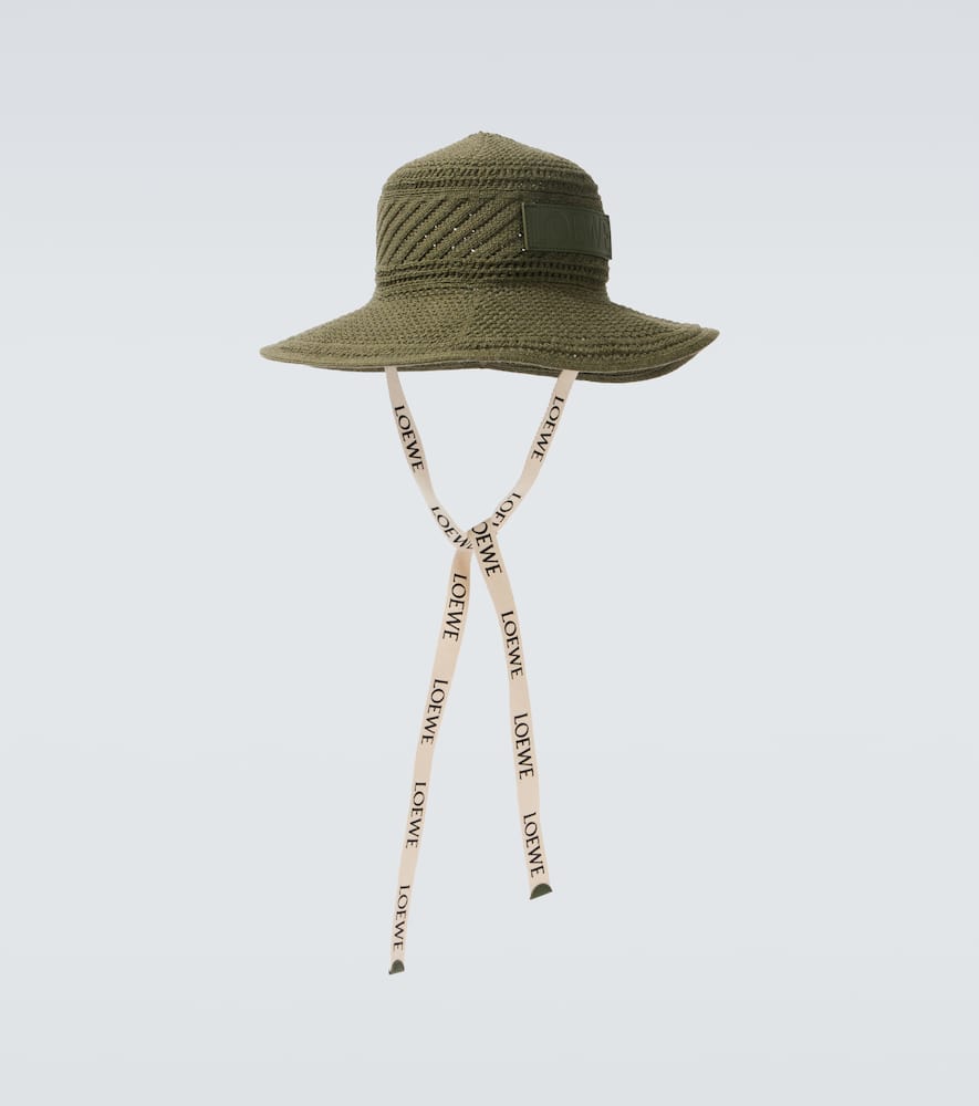 Knitted logo sun hat