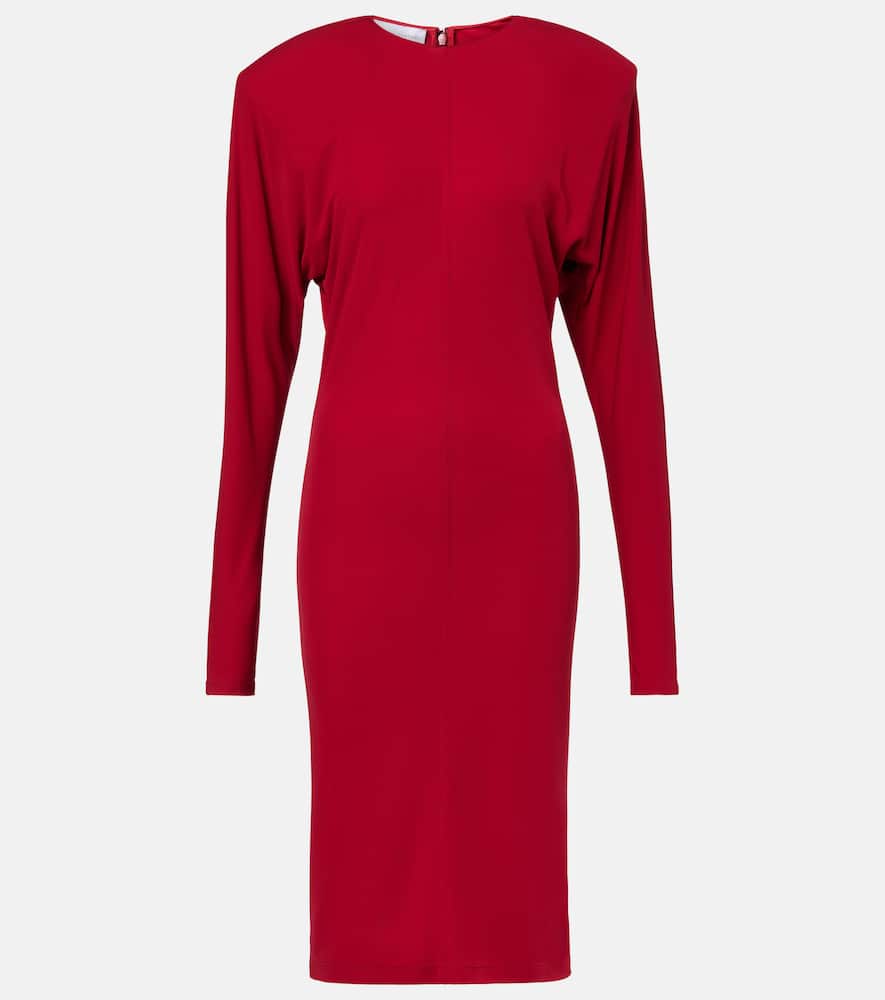 Stella Mccartney Crêpe Jersey Midi Dress In Red