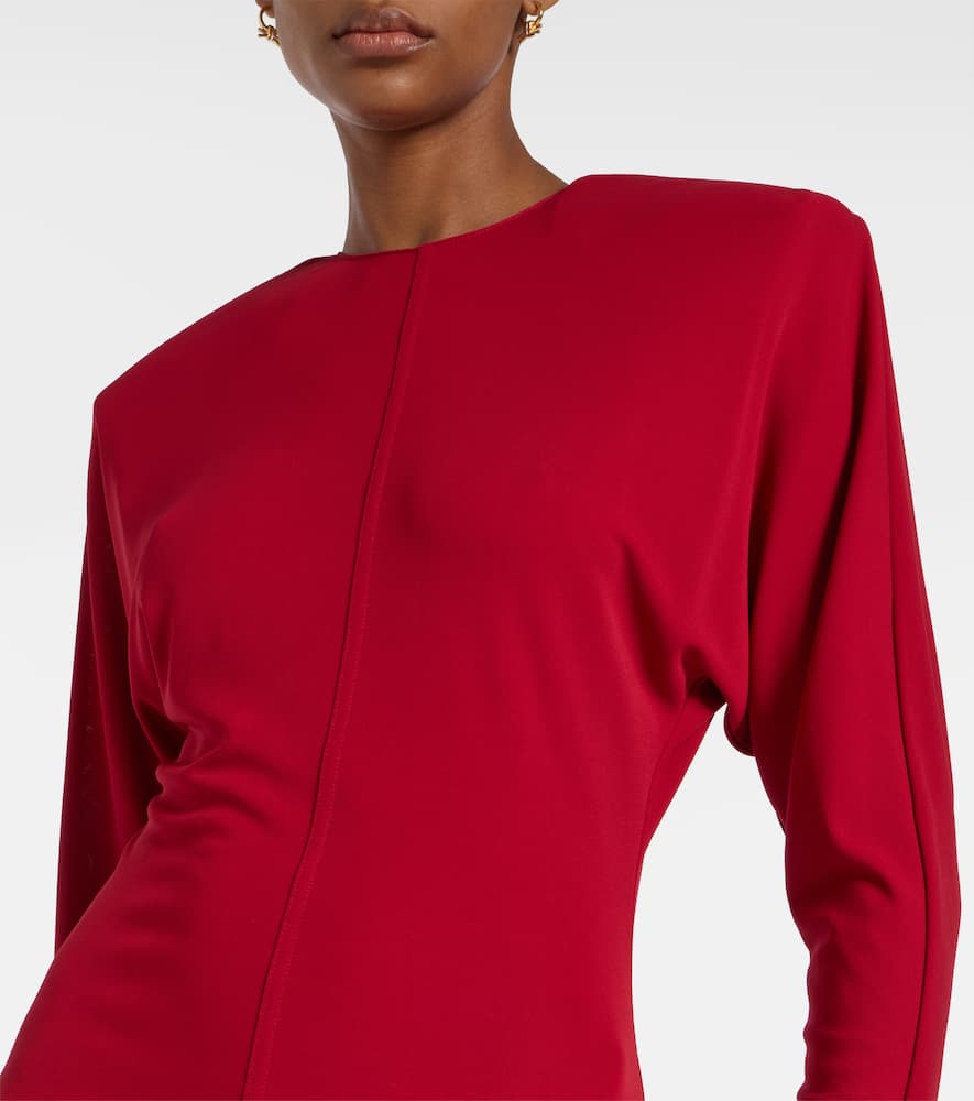 Stella Mccartney Crêpe Jersey Midi Dress In Red