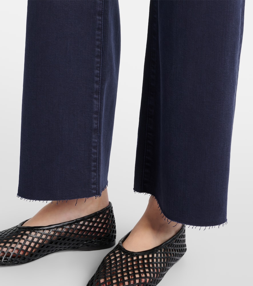 Frame Anchor High-rise Ankle Wide-leg Jeans In Blue