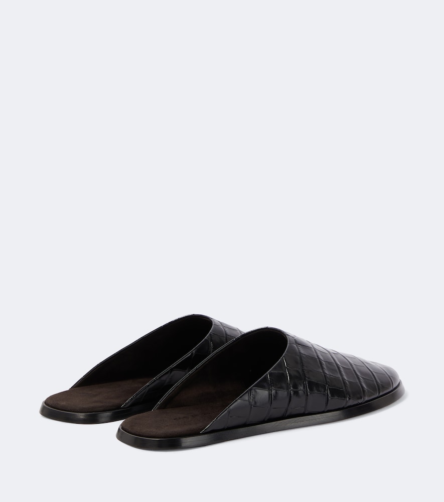  Fear Of God Fear Of God Croc-effect Leather Mules 