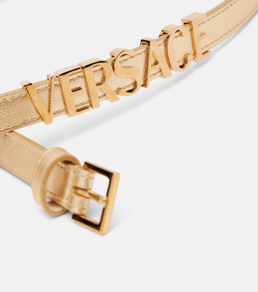  Versace Versace Gürtel Aus Metallic-leder 