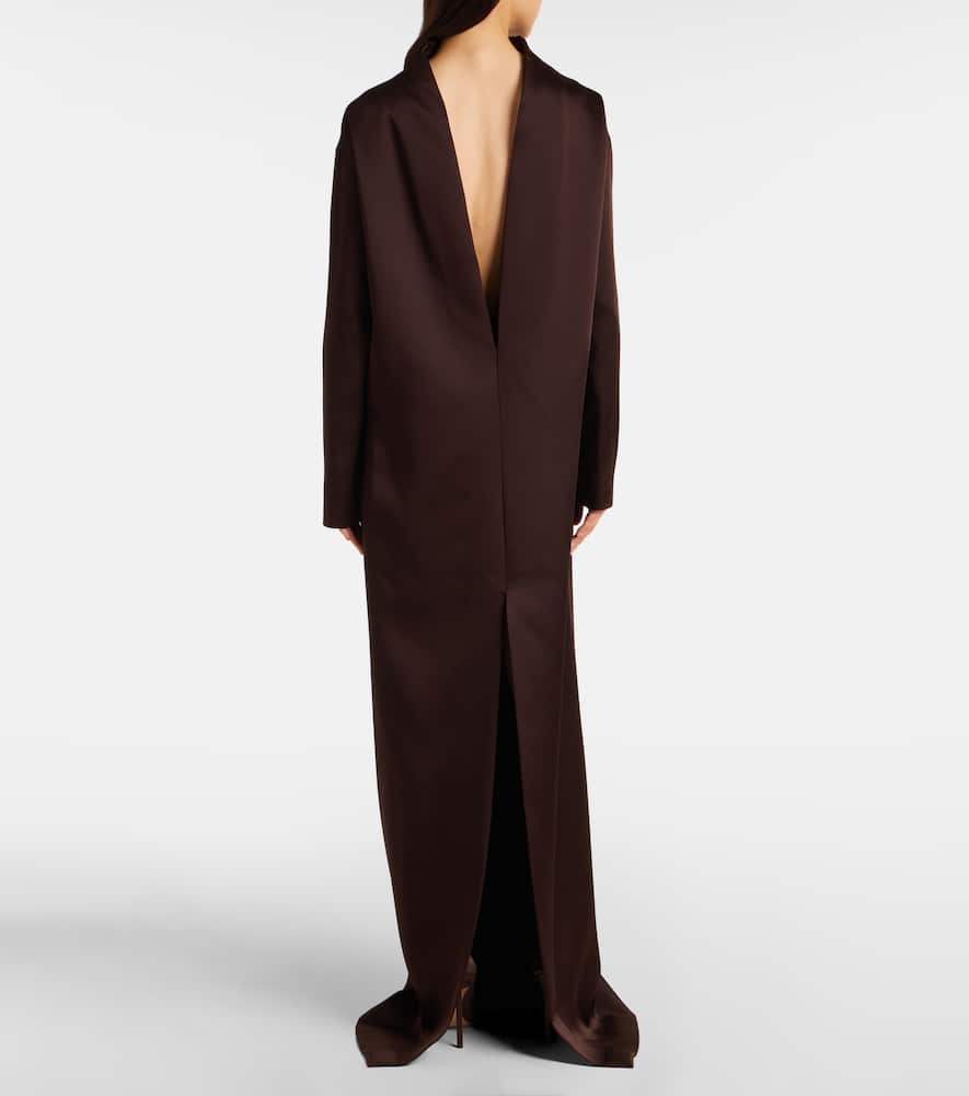 Tom Ford Crêpe Satin Gown In Burgundy