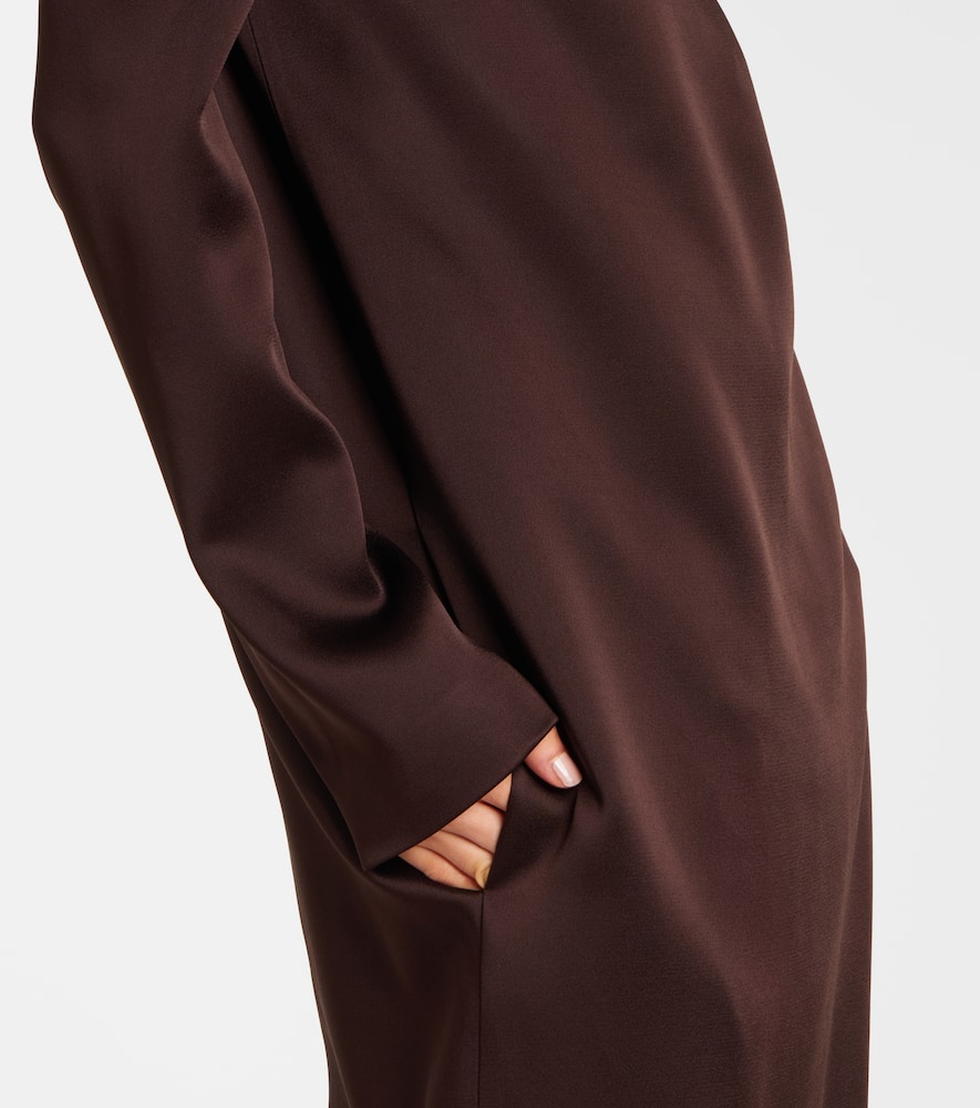 Tom Ford Crêpe Satin Gown In Burgundy