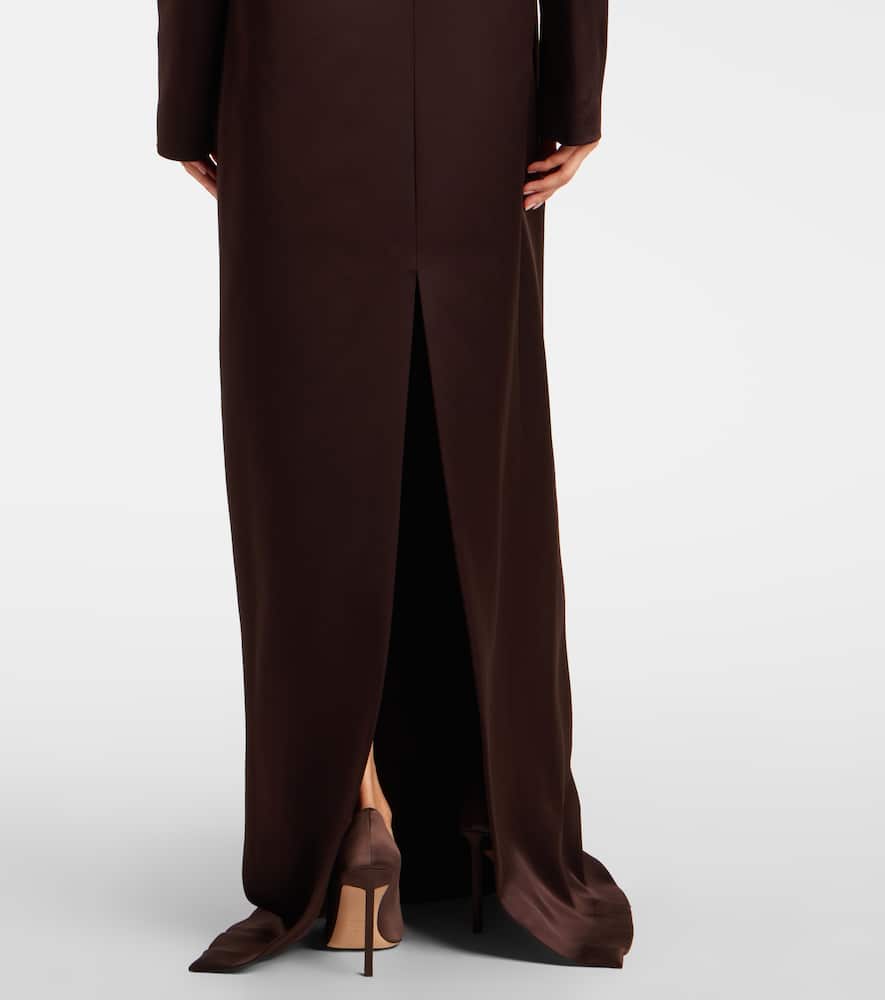 Tom Ford Crêpe Satin Gown In Burgundy