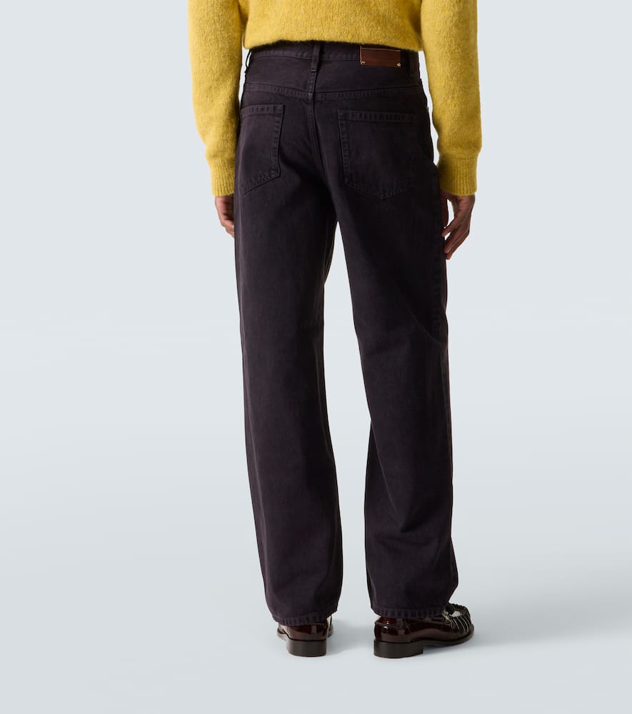 Dries Van Noten Wide-leg Jeans In Brown
