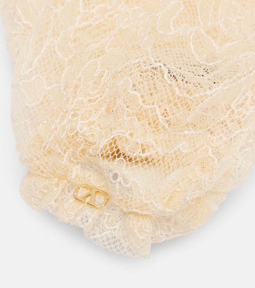  Valentino Valentino Vlogo Lace Gloves 