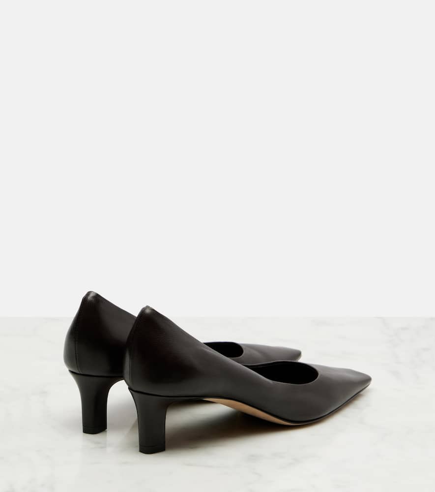 The Row Carla Kitten Heel Pump In Brown