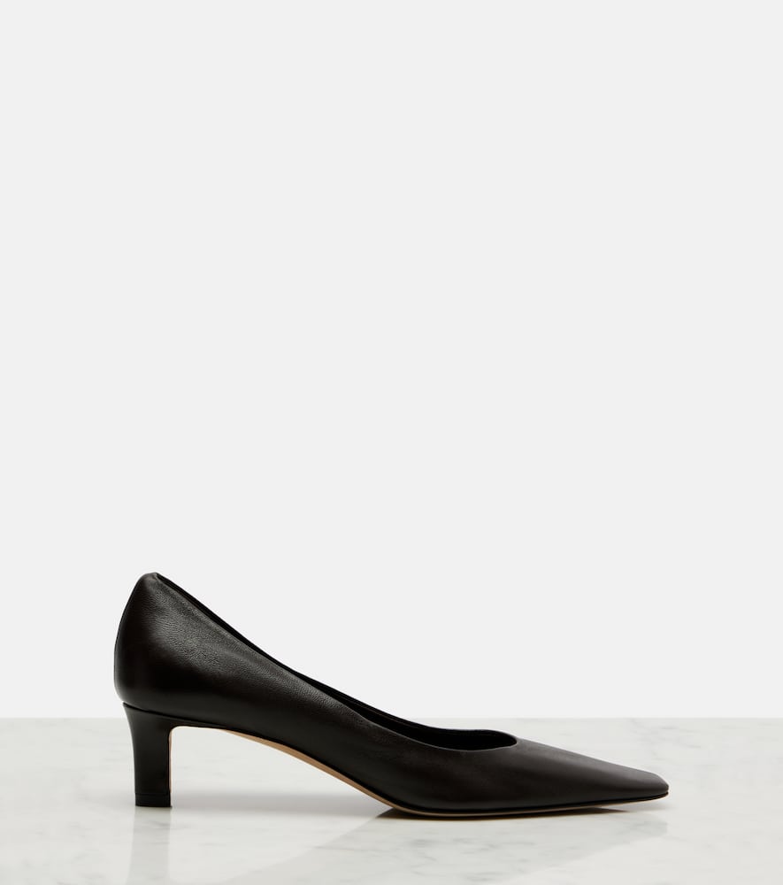 The Row Carla Kitten Heel Pump In Brown