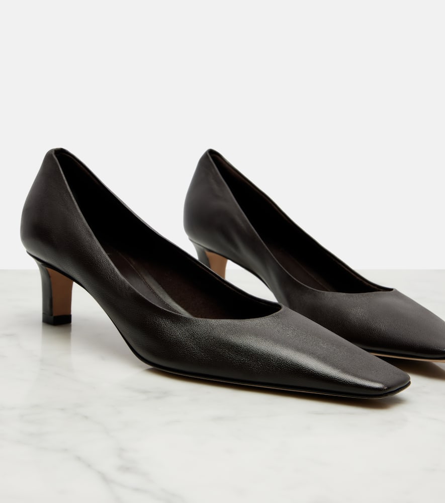 The Row Carla Kitten Heel Pump In Brown