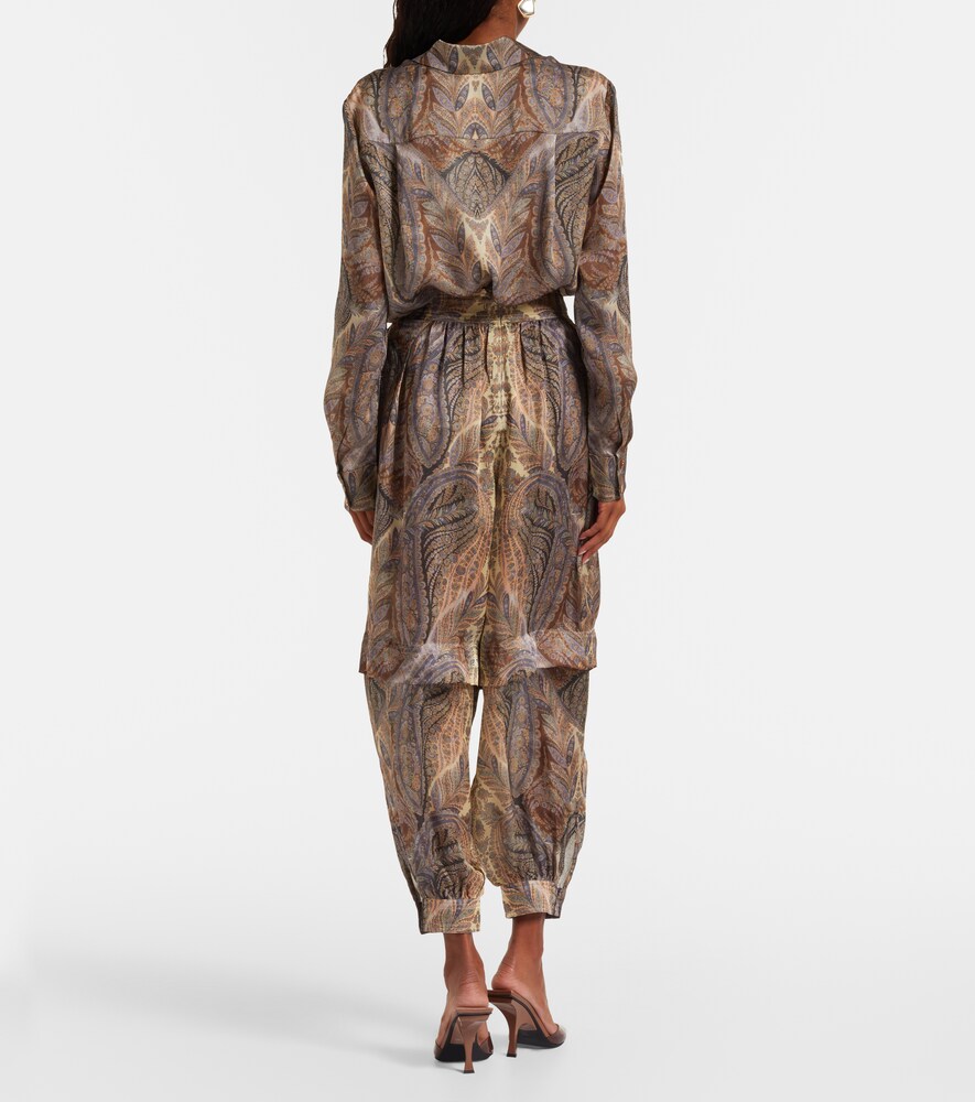  Zimmermann Zimmermann Hypnotic Paisley Silk Tapered Pants 