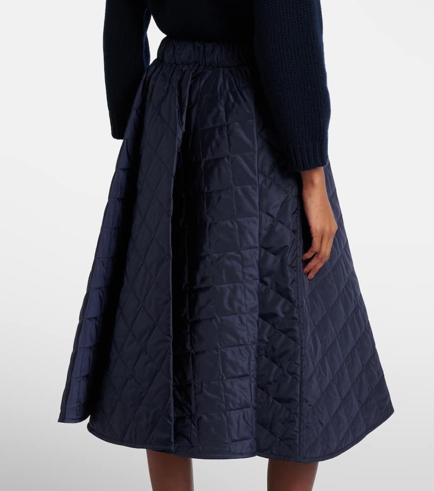 Prada Re-nylon Quilted Midi Skirt In Blue