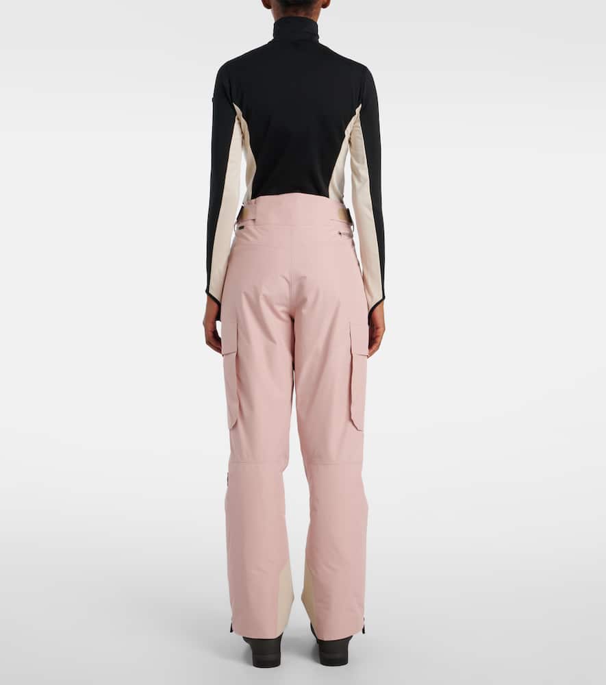 Moncler Belted Flared Ski Pants In Pink