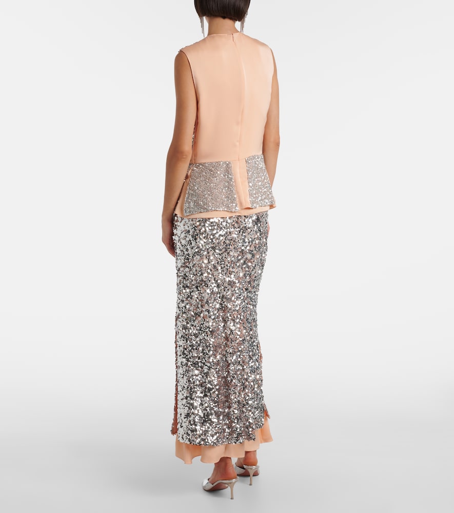  Rabanne Rabanne Sequined Jersey Top 
