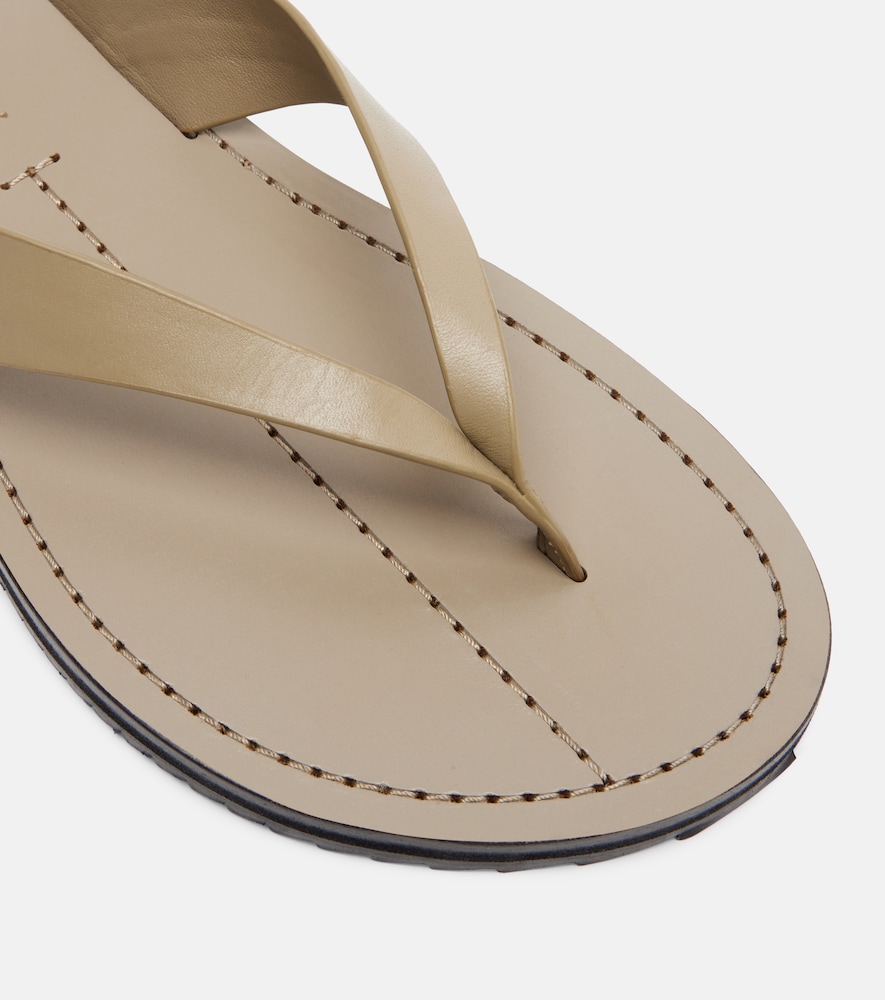 Flora Leather Thong Sandals