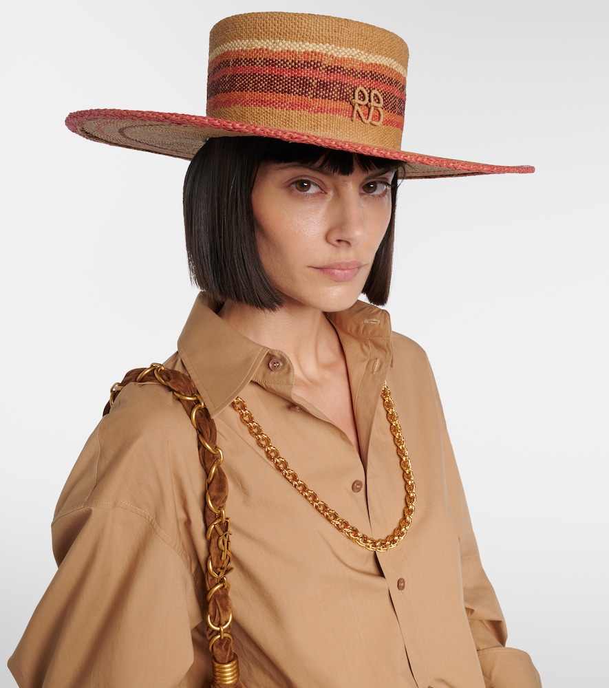 Ruslan Baginskiy Logo striped straw hat