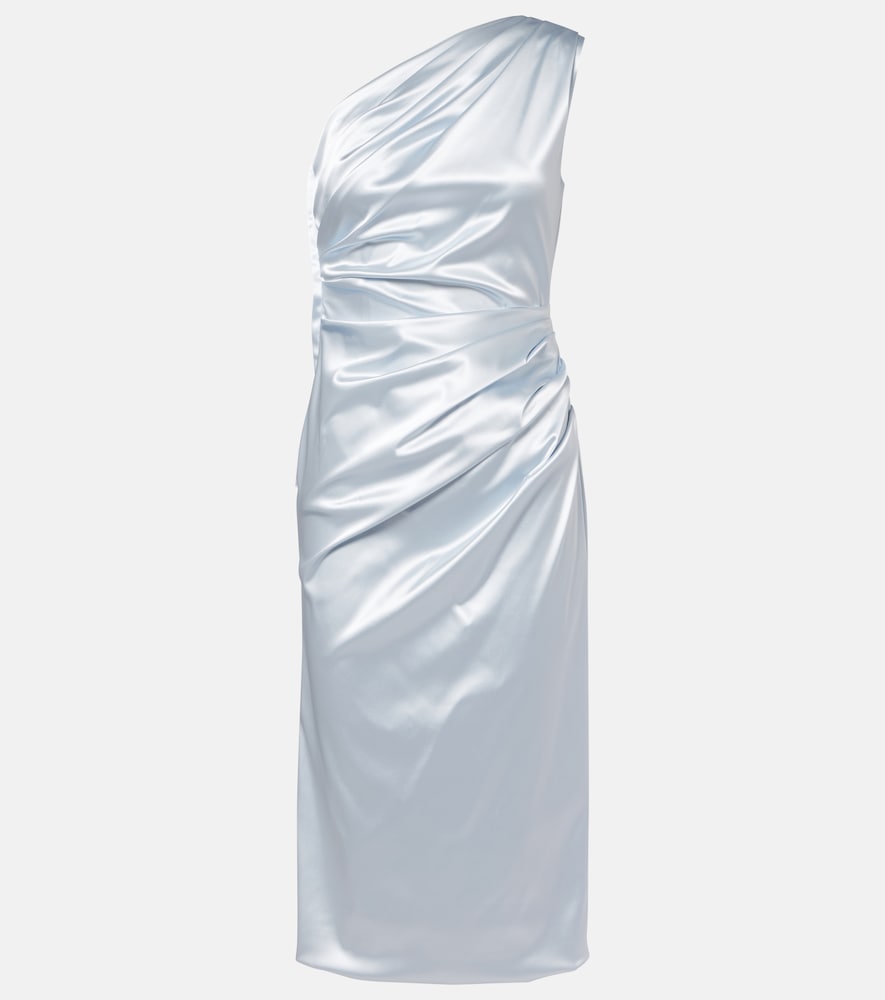 Dolce & Gabbana Ruched one-shoulder satin cocktail dress