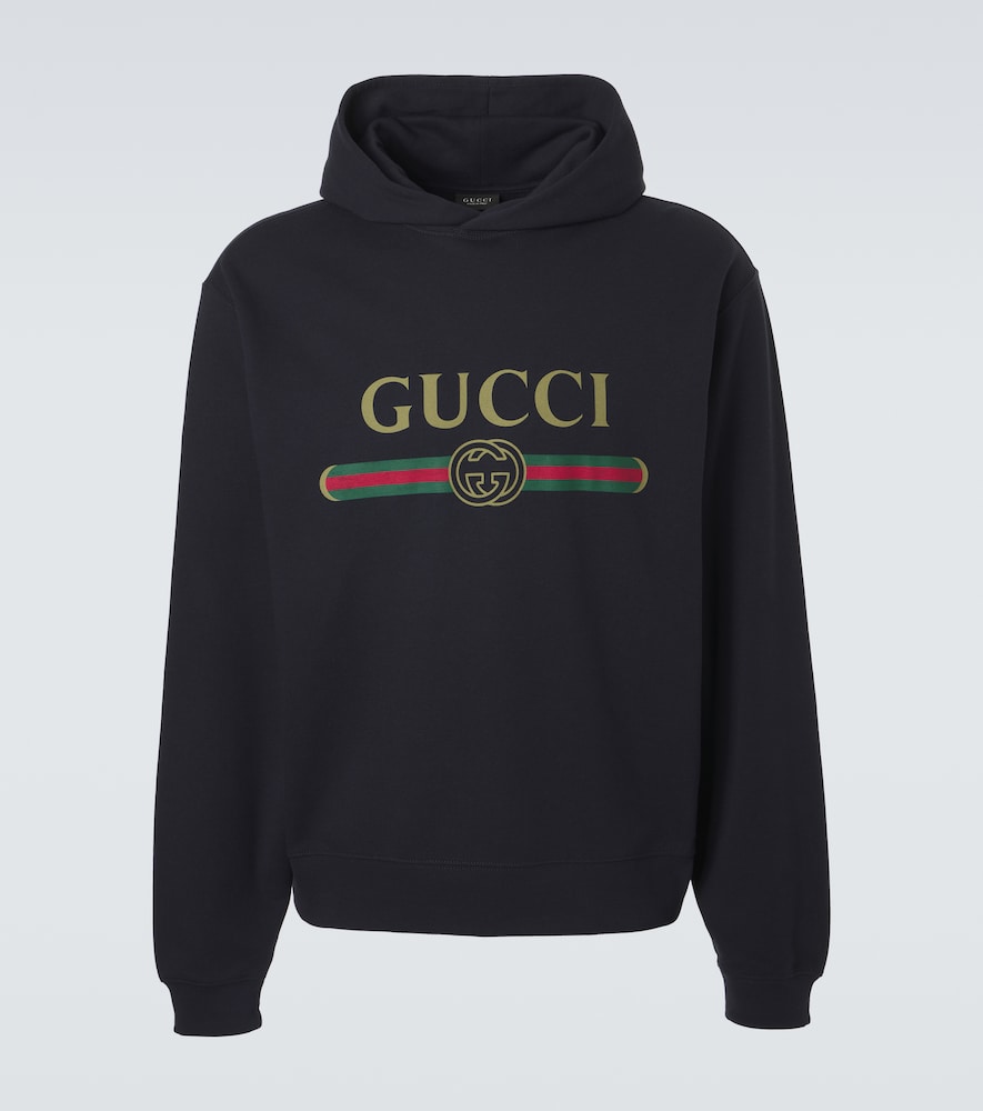 Gucci Logo cotton and cashmere jersey hoodie