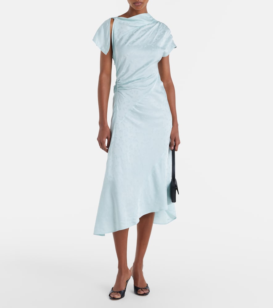 Victoria Beckham Asymmetric floral midi dress