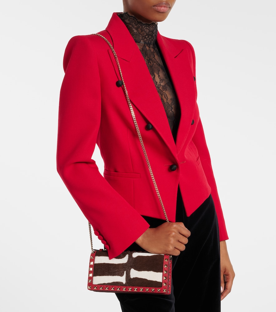 Valentino Garavani Rockstud Mini calf hair crossbody bag