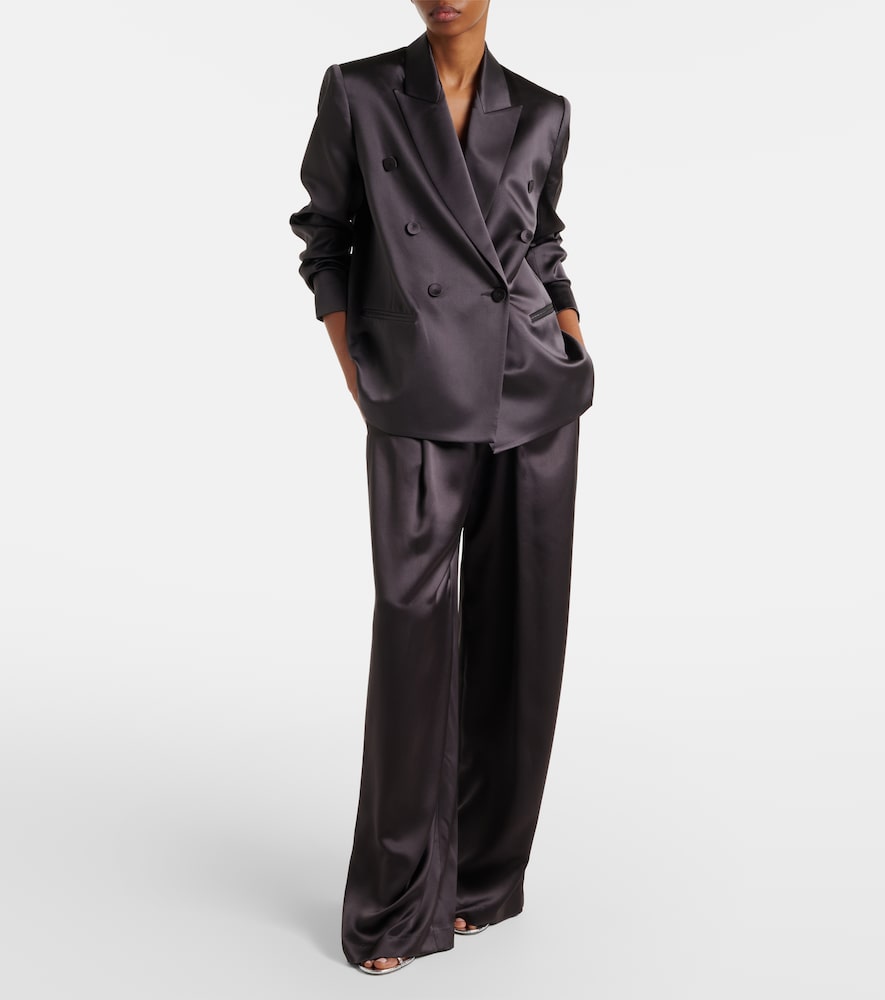 The Sei Silk satin wide-leg pants