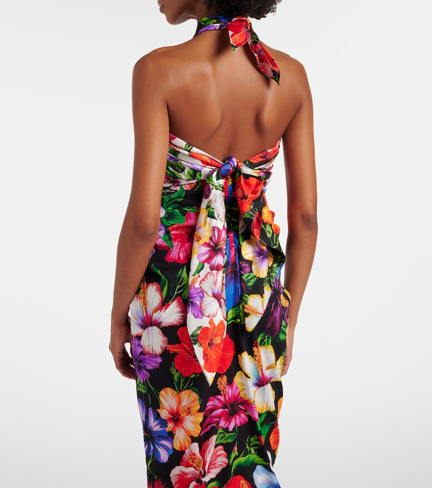 Dolce&Gabbana Floral Scarf-Detail Top