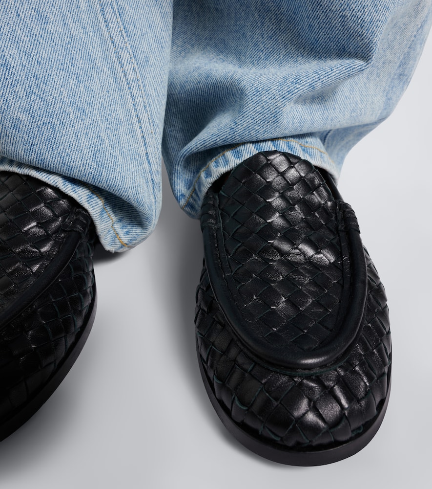 Bottega Veneta Silenzio Intrecciato leather loafers
