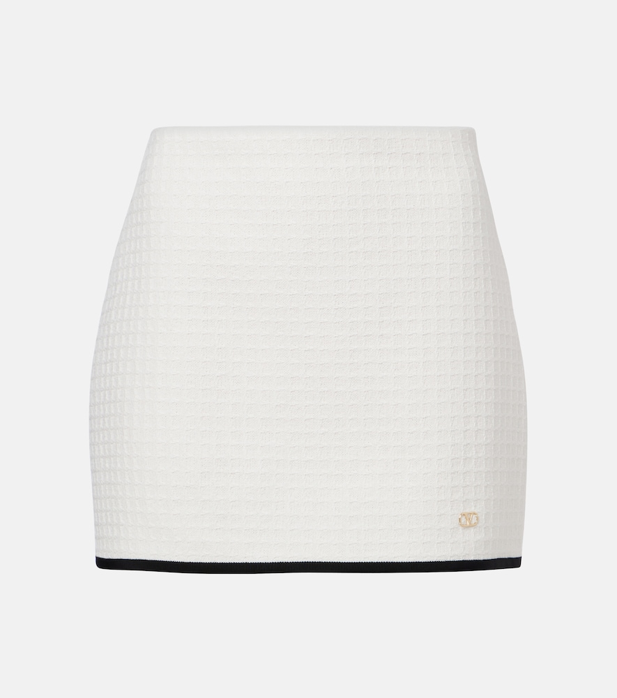 Valentino Cotton tweed miniskirt