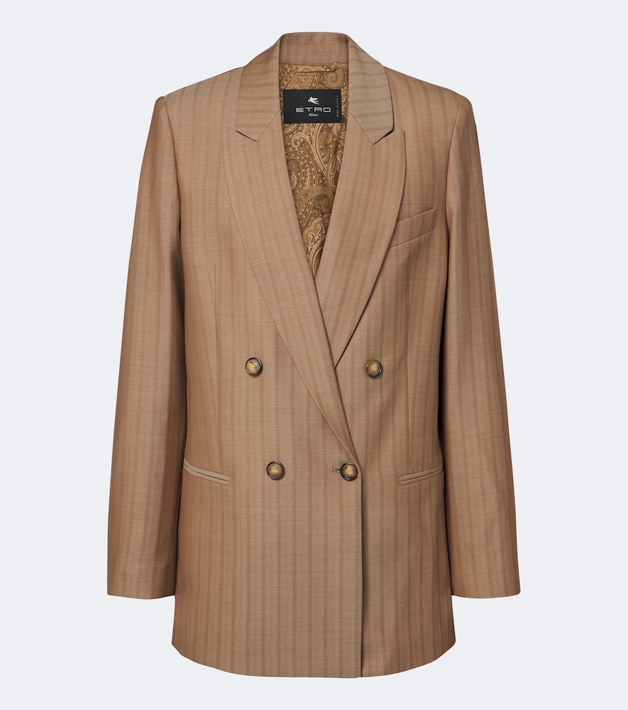 Zweireihiger Blazer aus Wolle