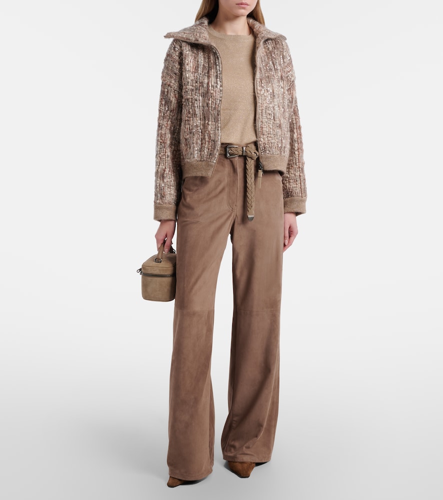 Brunello Cucinelli Lurex cashmere and silk-blend T-shirt