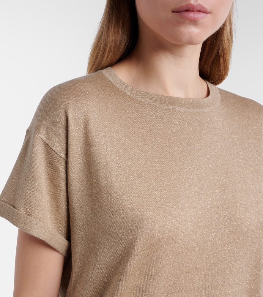 Lurex® Cashmere And Silk-Blend T-Shirt