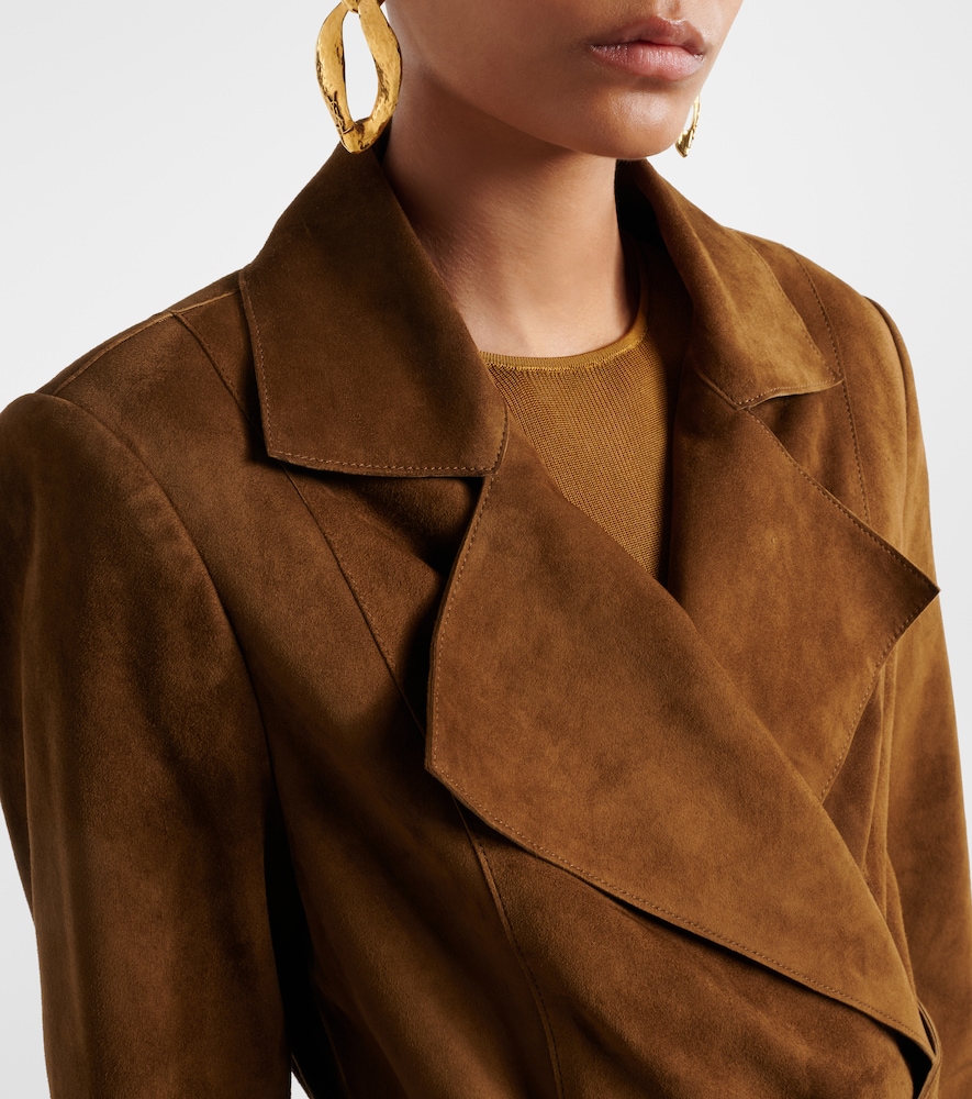 Winona Belted Suede Wrap Coat