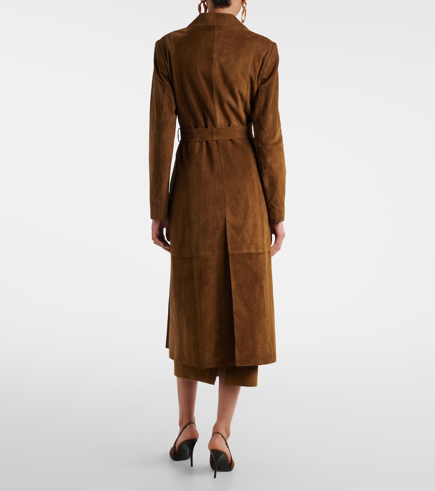 Winona Belted Suede Wrap Coat
