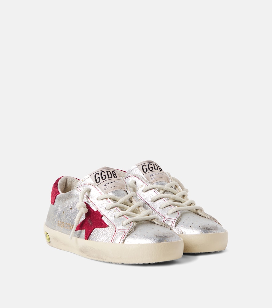 Metallic Sneakers Super Star aus Leder