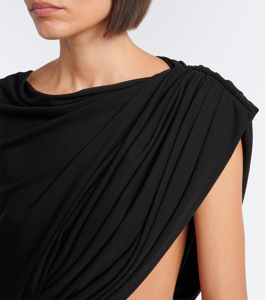Draped One-Shoulder Jersey Top