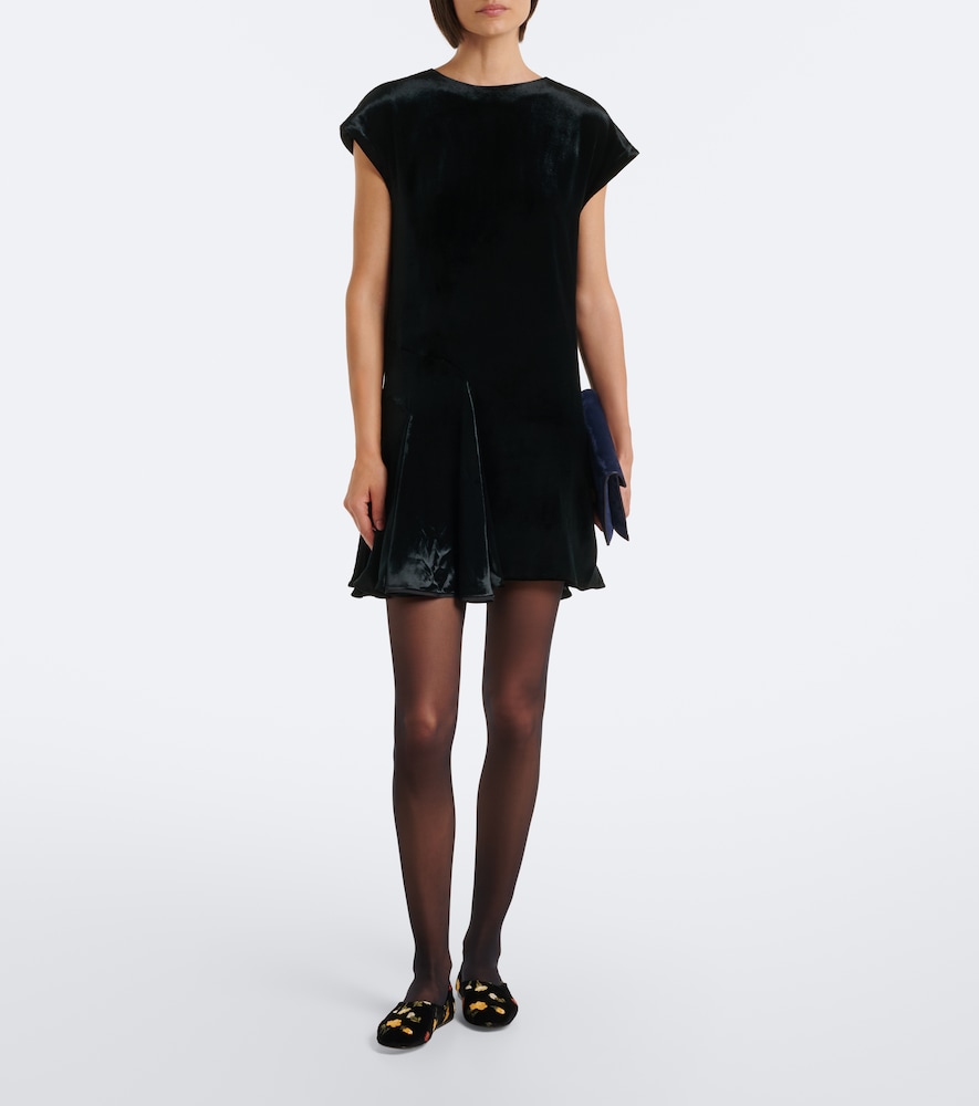 Jane Embroidered Velvet Ballet Flats