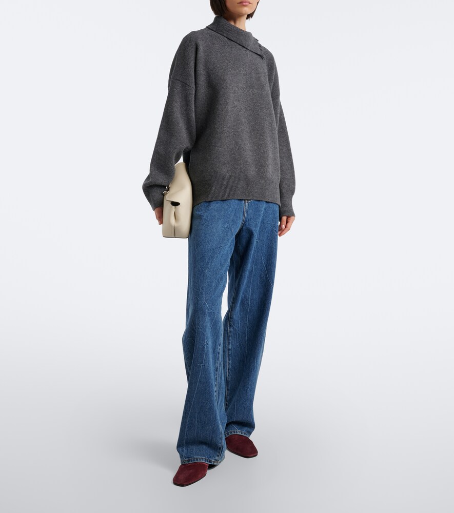 Róhe Distressed Wool-Blend Sweater