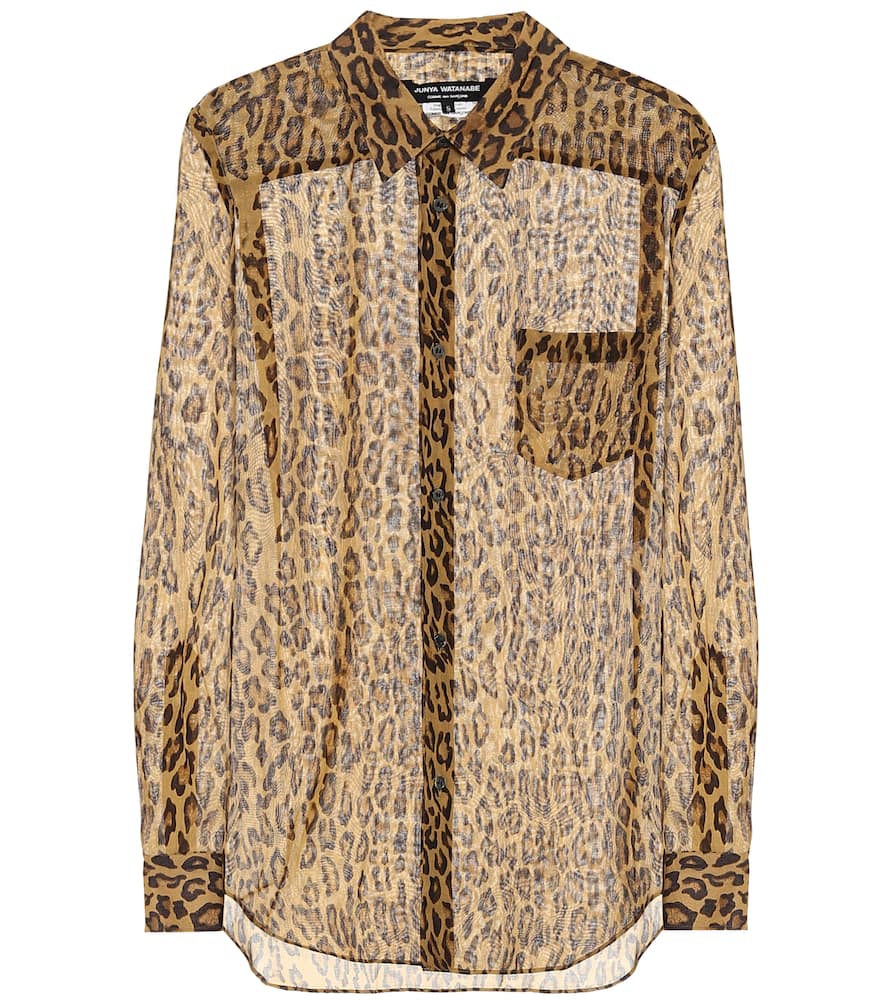 Click to view more detailed imagery on our partner's website Junya Watanabe Leopard-print Voile Shirt In Leopard Print