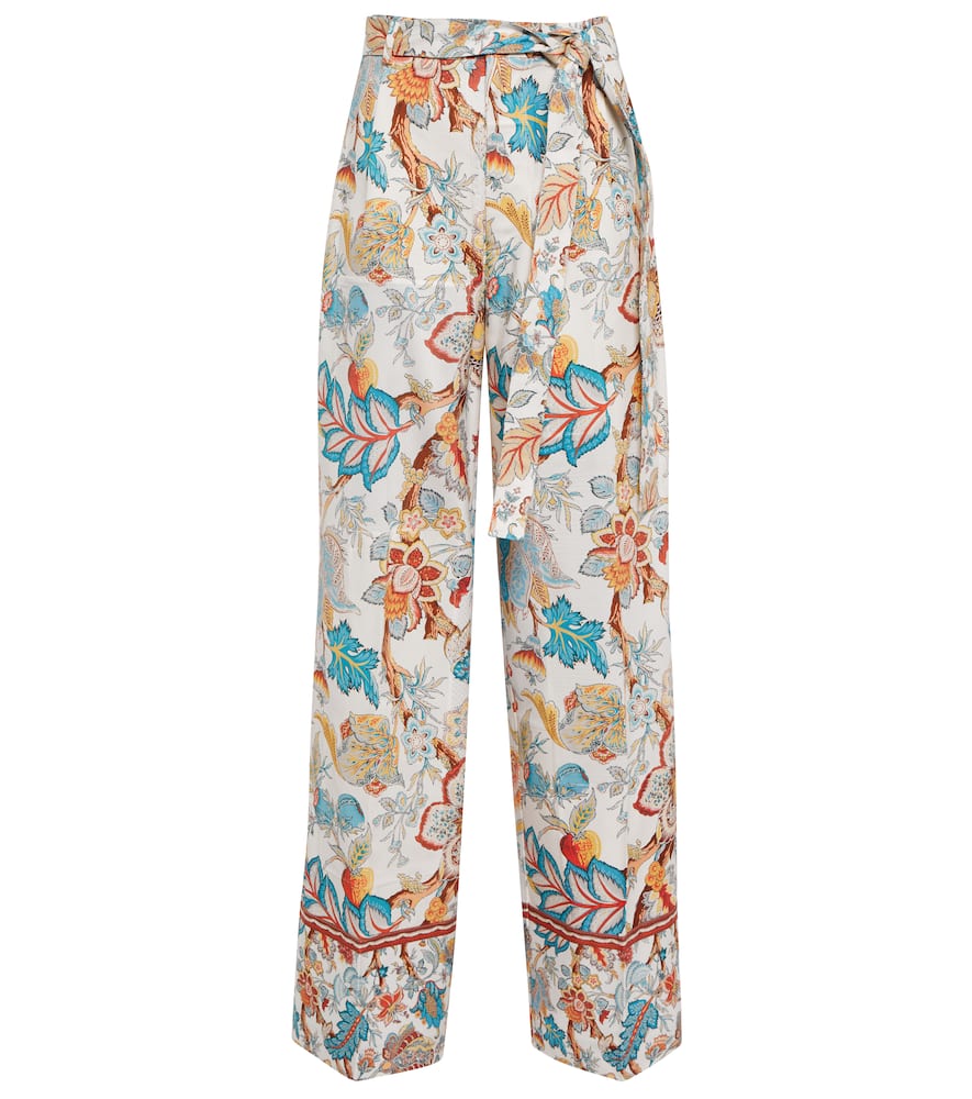Etro Paisley canvas high-rise pants