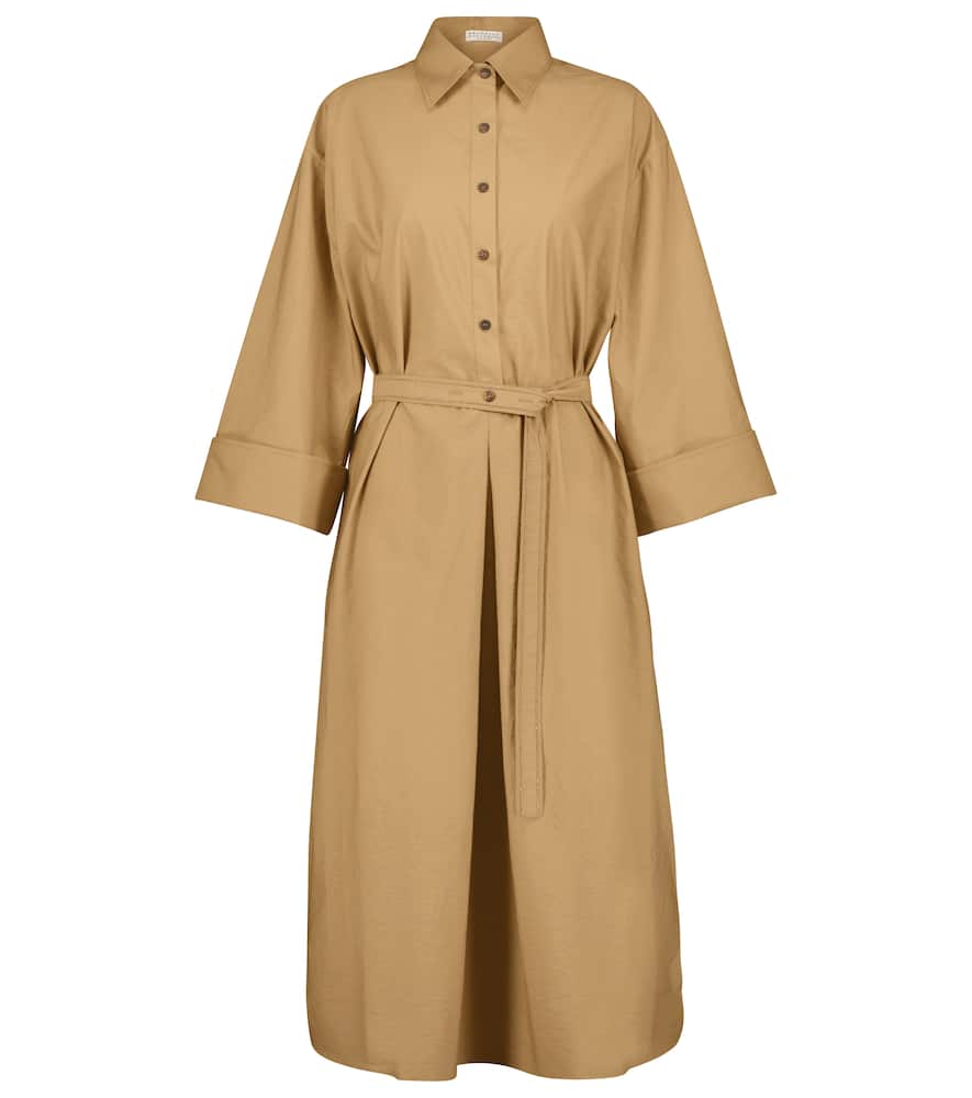 Brunello Cucinelli Cotton-blend shirt dress
