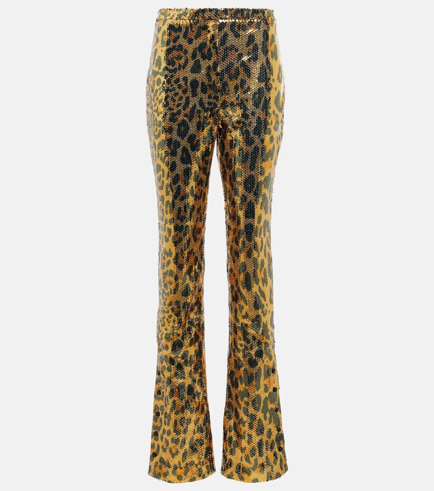 Rabanne Sequined high-rise slim pants