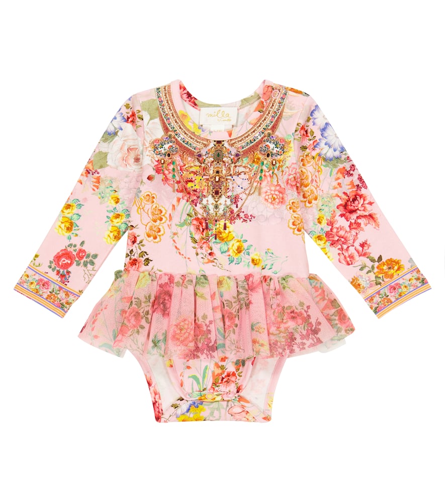 Camilla Kids Baby floral cotton-blend bodysuit