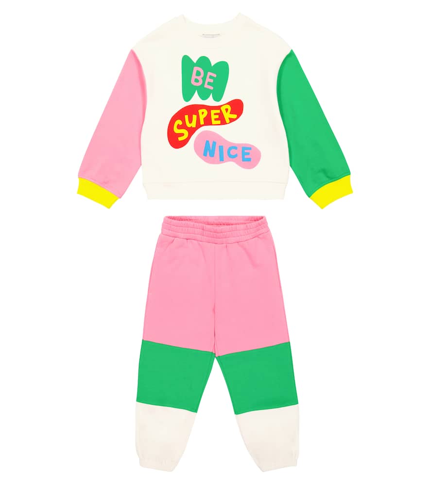 Stella McCartney Kids Cotton sweatshirt and sweatpants set